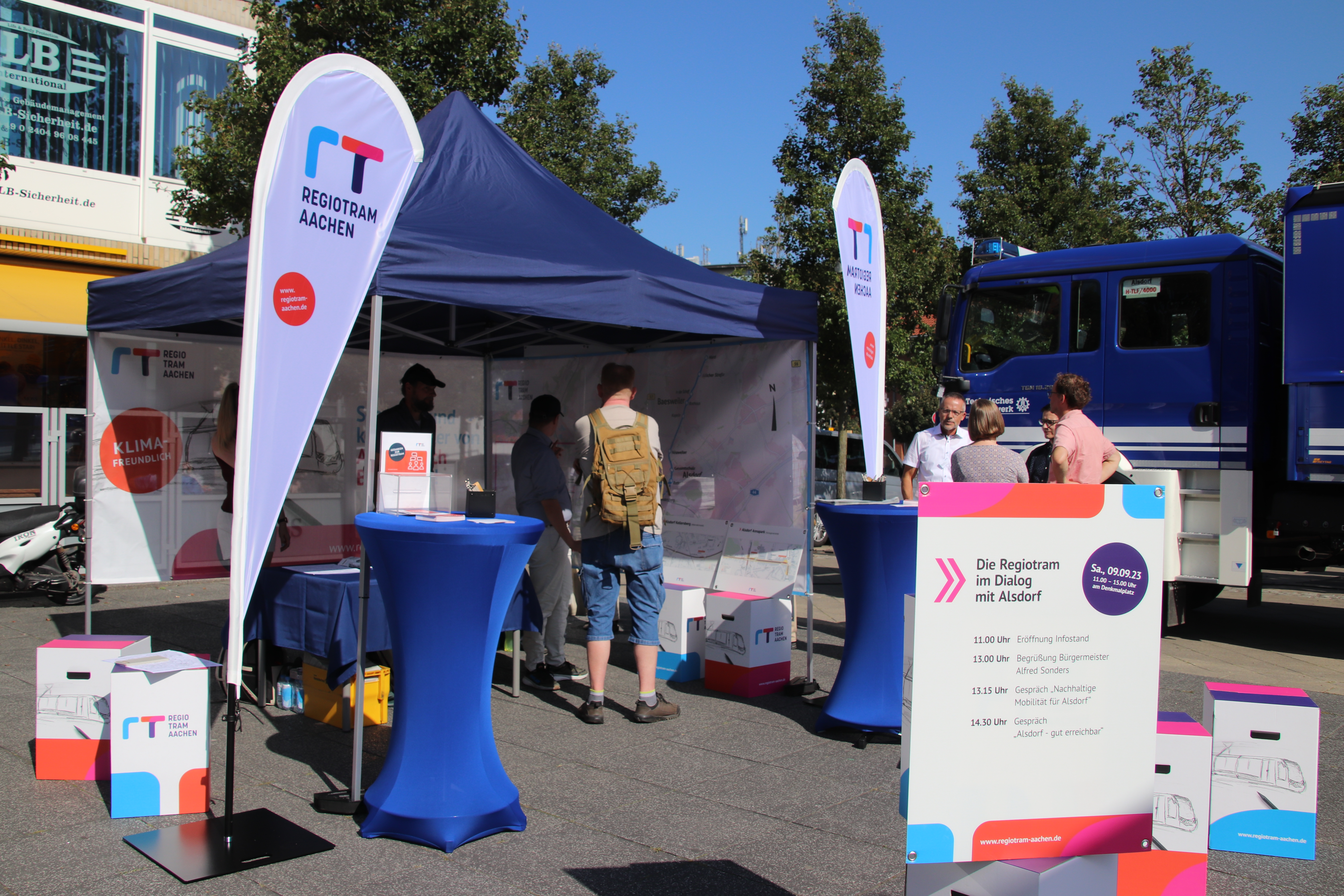 Regiotram Info-Pavillon beim Europafest in Alsdorf