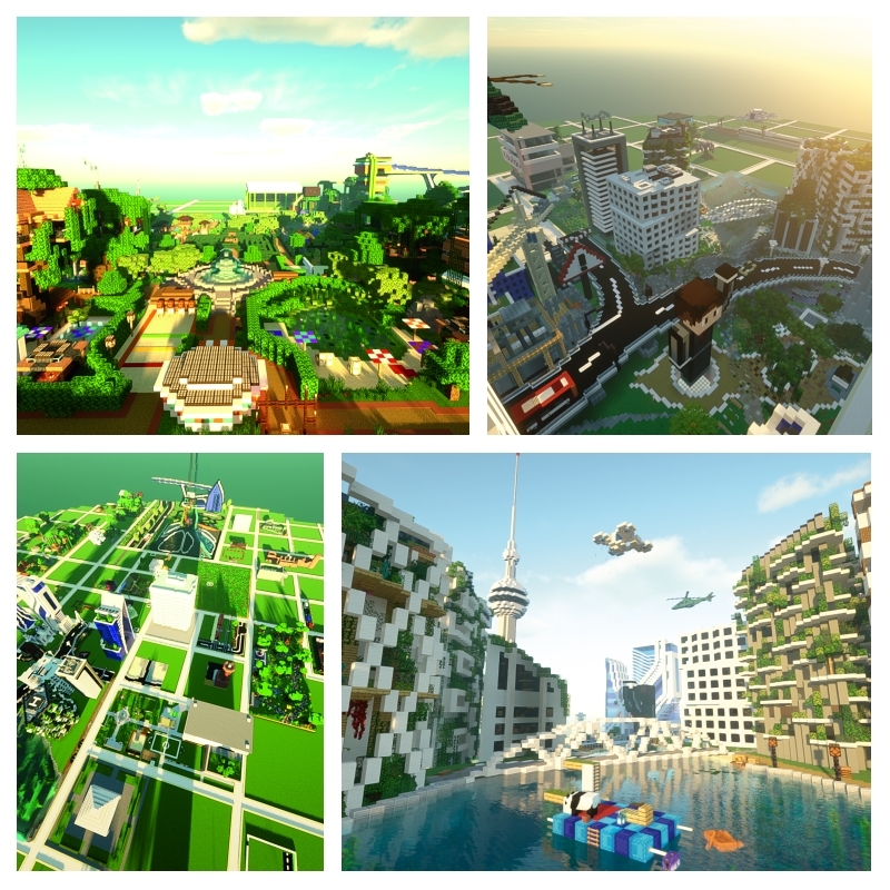 collage minecraft ansicht